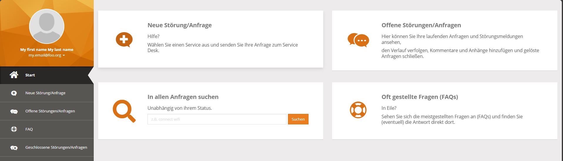 Sreenshot ITSM-Portal