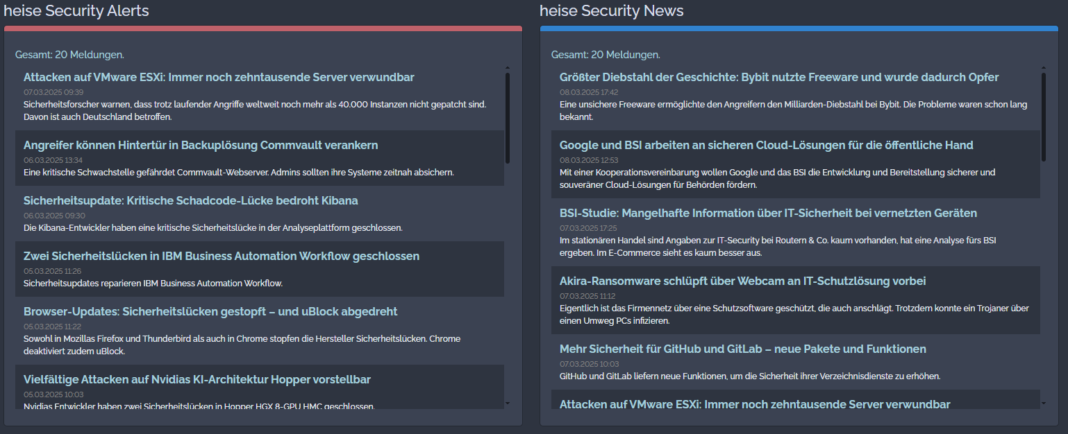 RSS-Feed Reader für iTop